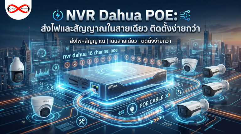 NVR Dahua POE: ส่งไฟและสัญญาณในสายเดียว ติดตั้งง่ายกว่า